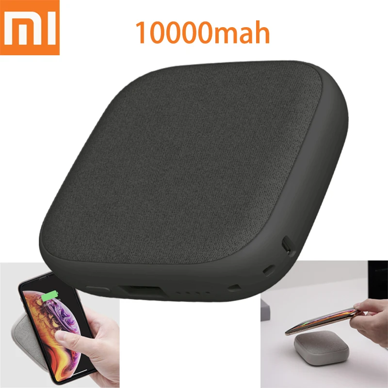 2019 Xiaomi SOLOVE 10000 мАч QI беспроводной внешний аккумулятор с двумя USB портами Быстрая