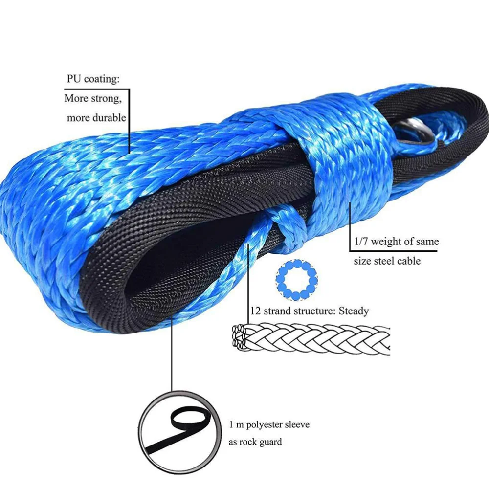 

1pc Heavy Duty Vehicle Trailer Rope Professional Automobile Traction Tow Strap
