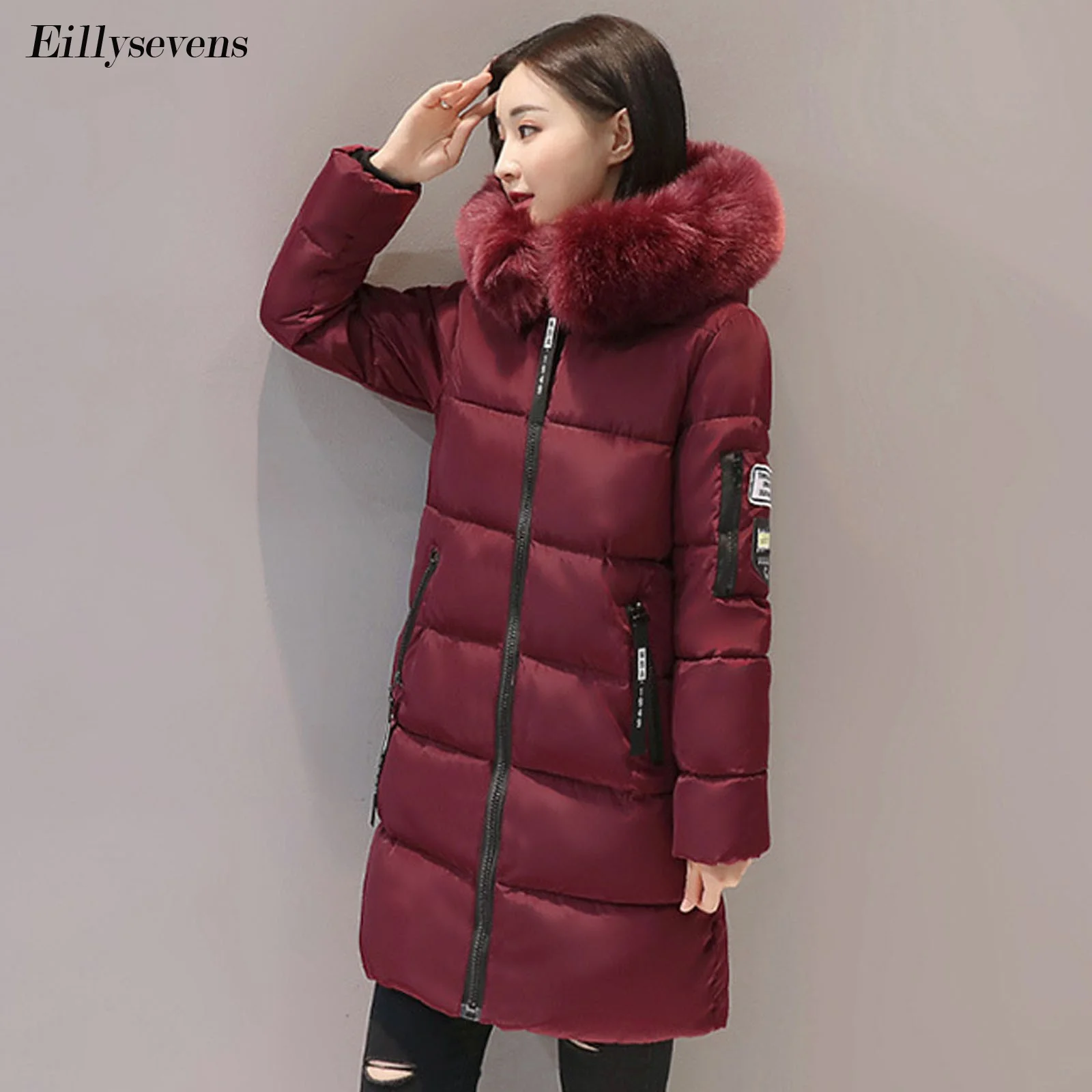 Женские зимние толстые парки верхняя одежда 2020 теплая куртка с воротником пальто