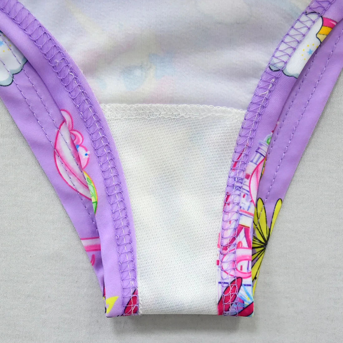 Цельный купальник-бикини с единорогом для От 3 до 12 лет девочек пляжные купальные