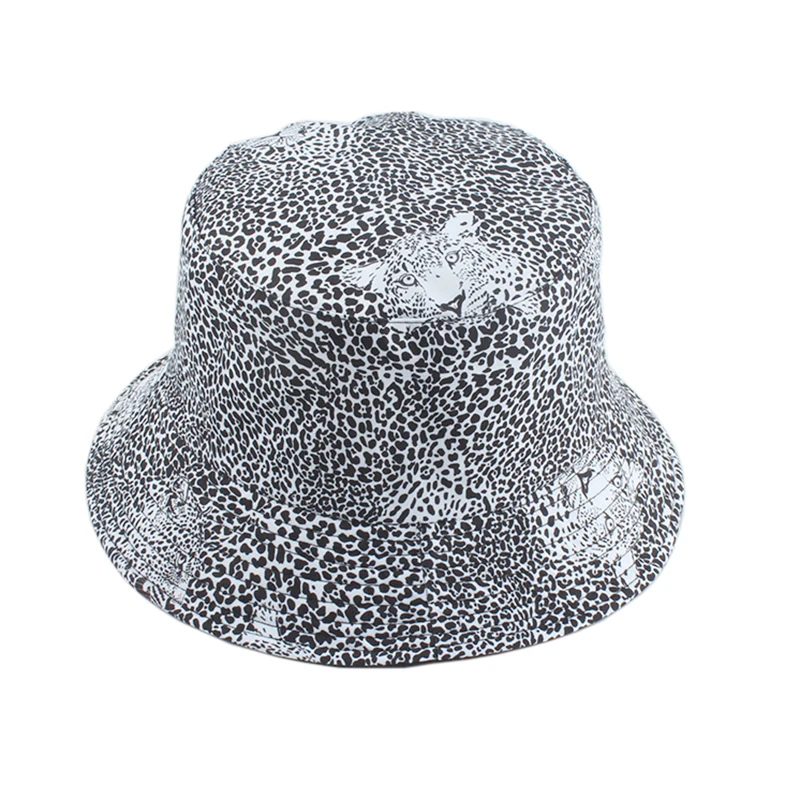 Панама с леопардовым принтом для мужчин и женщин двусторонняя дорожная шляпа от
