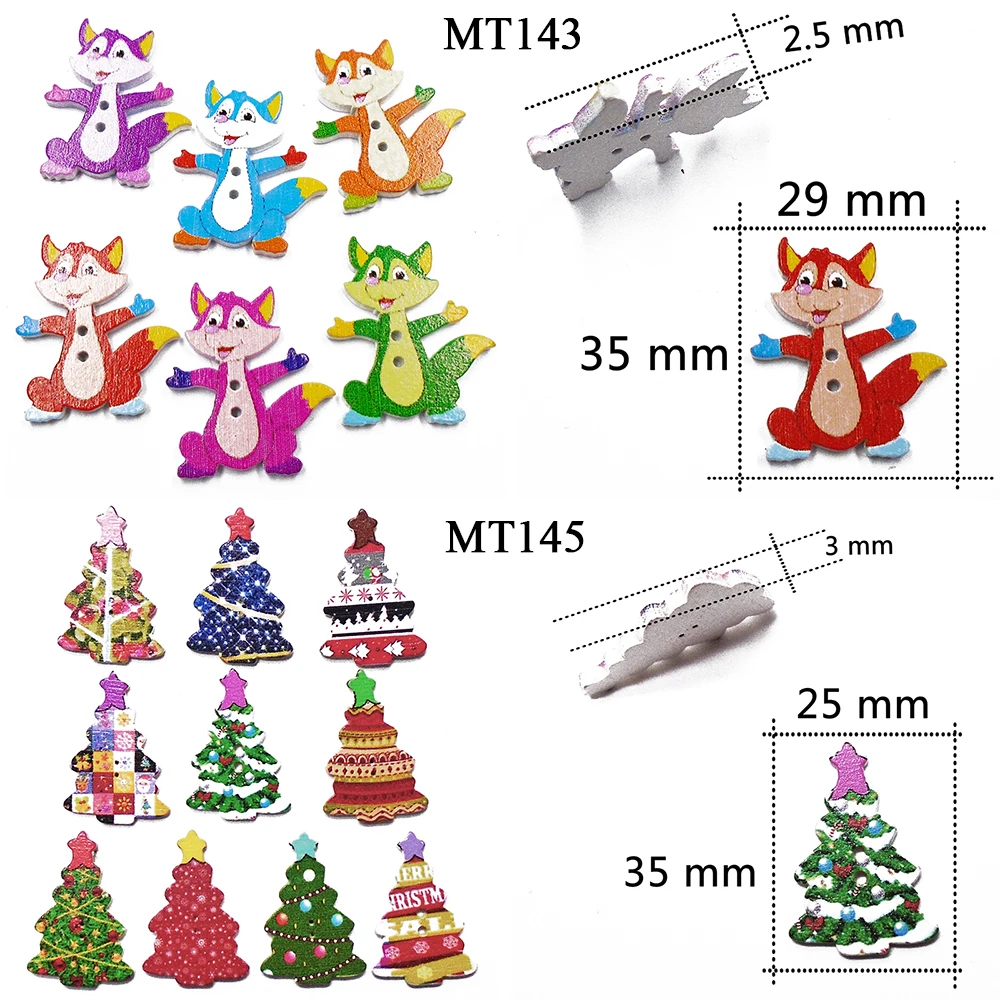 30 шт Разноцветные роспись по дереву Мультфильм Дети Diy деревянные пуговицы пошив