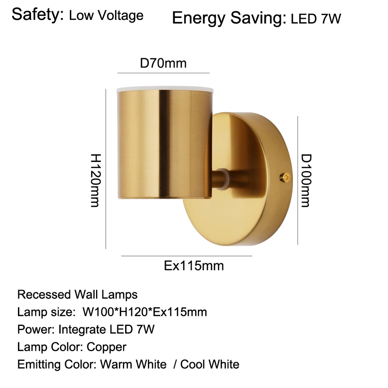 Современная светодиодный ная настенная лампа комнатный алюминиевый светильник