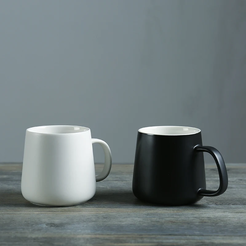 ERMAKOVA 2 Colors Ceramic Tea Cup Coffee Mug with Handle Espresso Cappuccino Latte Milk Office Mug Drinkware