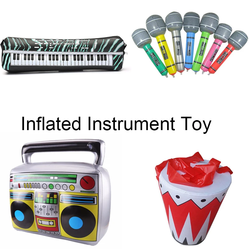 1 шт. необычный инструмент надувные игрушки Гитара микрофон радио надувная