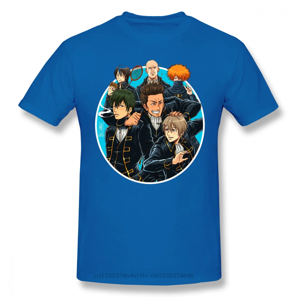 

2021 Leisure Fashion 100% cotton T-shirt GinTama Yorozuya Sakata Katsura Amanto Anime for Men Shinsengumi Funny Crewneck