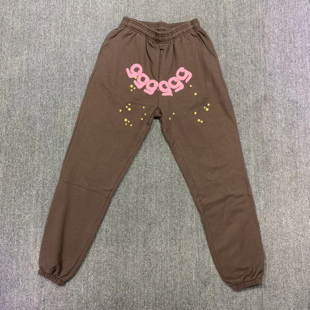 

Spider By YOUNG THUG Pants Men Women Spider Web Angel Number 555 Foam Number Sweatpants Comfortable Fabric Matching Pants