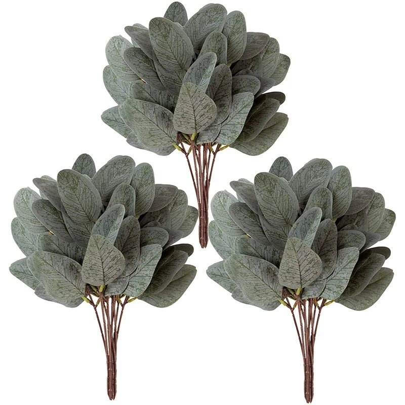 

30-Pcs Artificial Eucalyptus Stems Bulk Leaves for Wedding Greenery Decoration Floral Bouquets Wreath Arrangement Decor