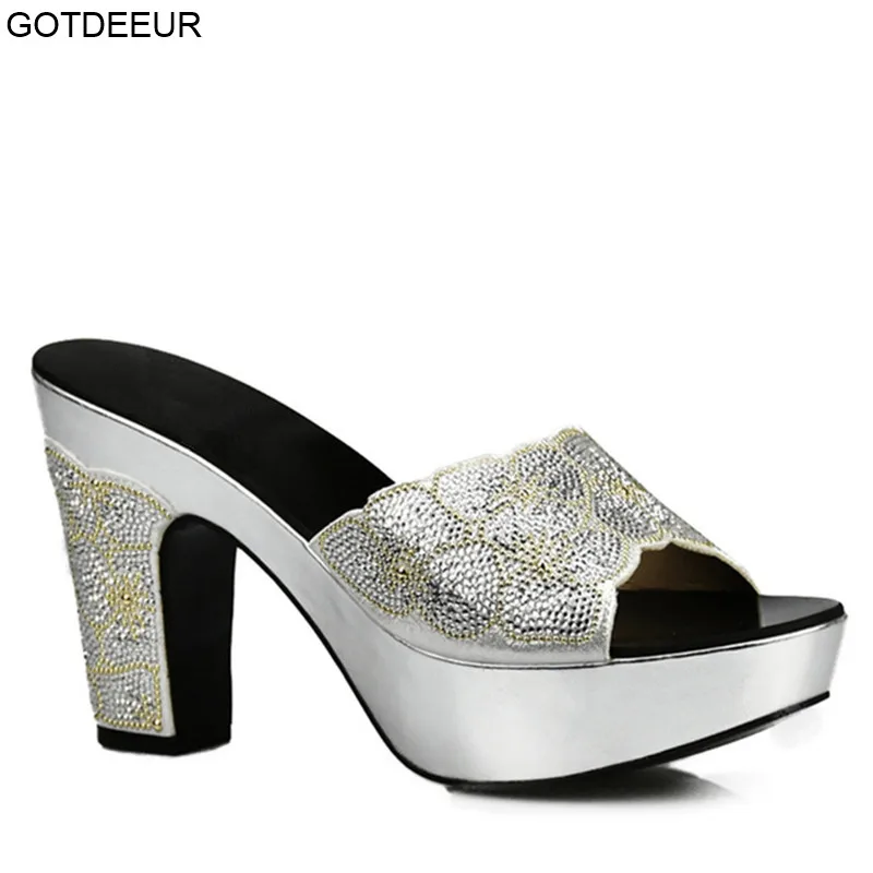

New Arrival Italian Design Women Shoe High Quality Slip on Summer Slipper Shoes Sexy Lady High Heels Women Shoes for Party