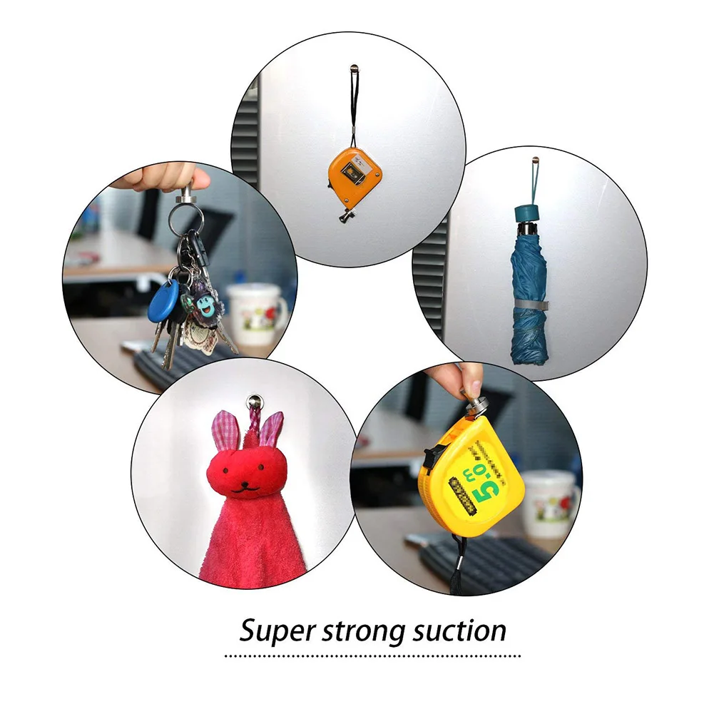 

Neodymium Magnetic Coat Hooks Knobs Neodymium Storage Holder Hook Hanger FHJ889