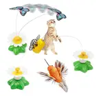 Забавная игрушка для кошек, автоматическая вращающаяся электрическая летающая птица, Бабочка, пчела, Интерактивная игрушка для упражнений, игрушка для котят