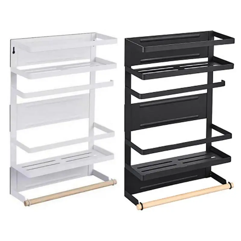 

5Layer Storage Rack Shelf Kitchen Knife Holder Fridge Side Slim Shelf Bathroom Movable Gap Organizer Floor-Type Home Storage HWC