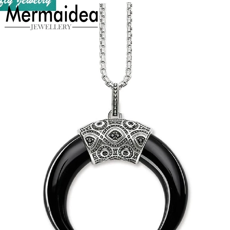 Черный Тигр маори подвеска в форме зуба ожерелья трендовые посеребренные Rebel