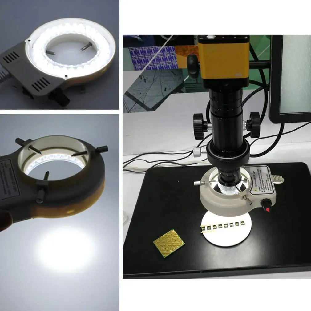 Микромикроскоп кольцевой светильник регулируемый 56 светодиодный осветитель для