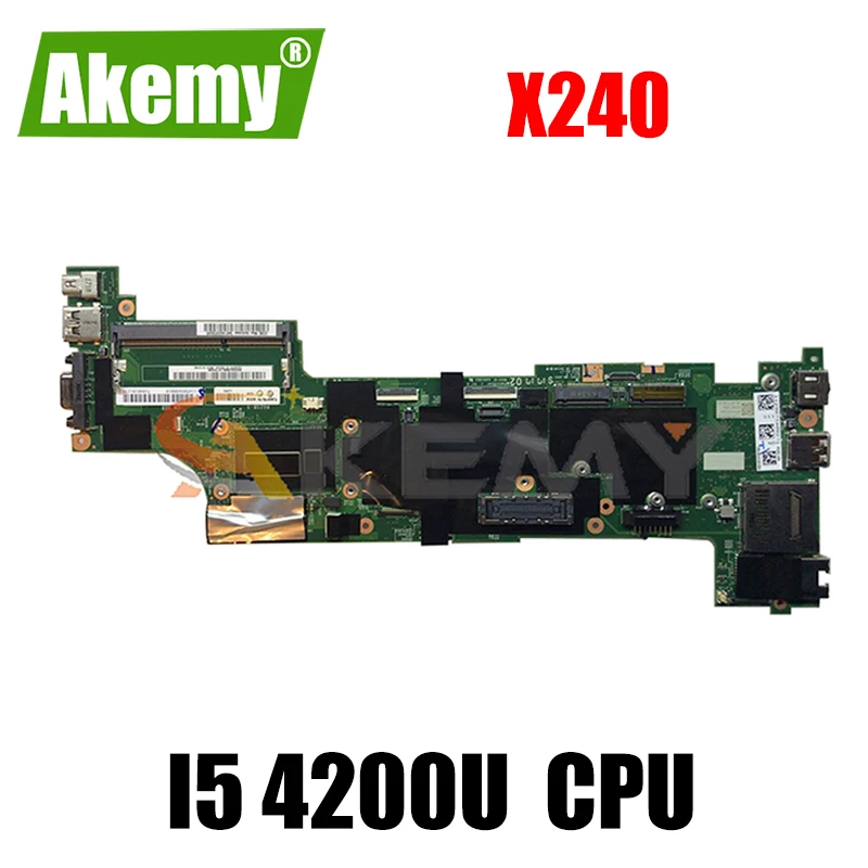

Akemy Suitable For Lenovo Thinkpad X240 Laptop Motherboard CPU I5 4200U Test Work FRU 04X5170 04X5146 04X5147 04X5158 04X5159