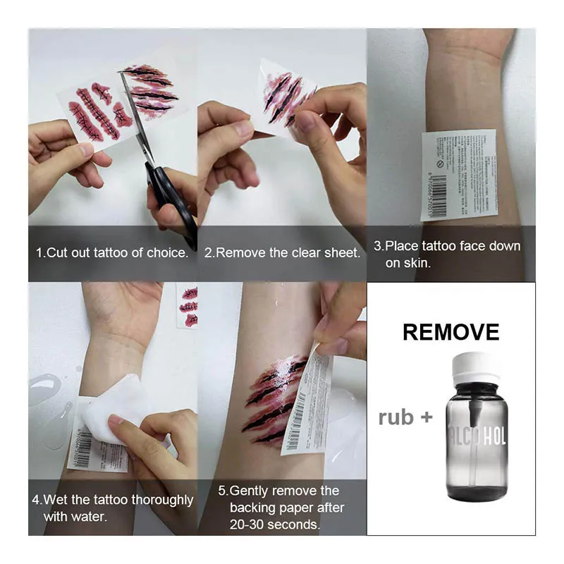 Тату-наклейки на Хэллоуин 20 листов | Дом и сад