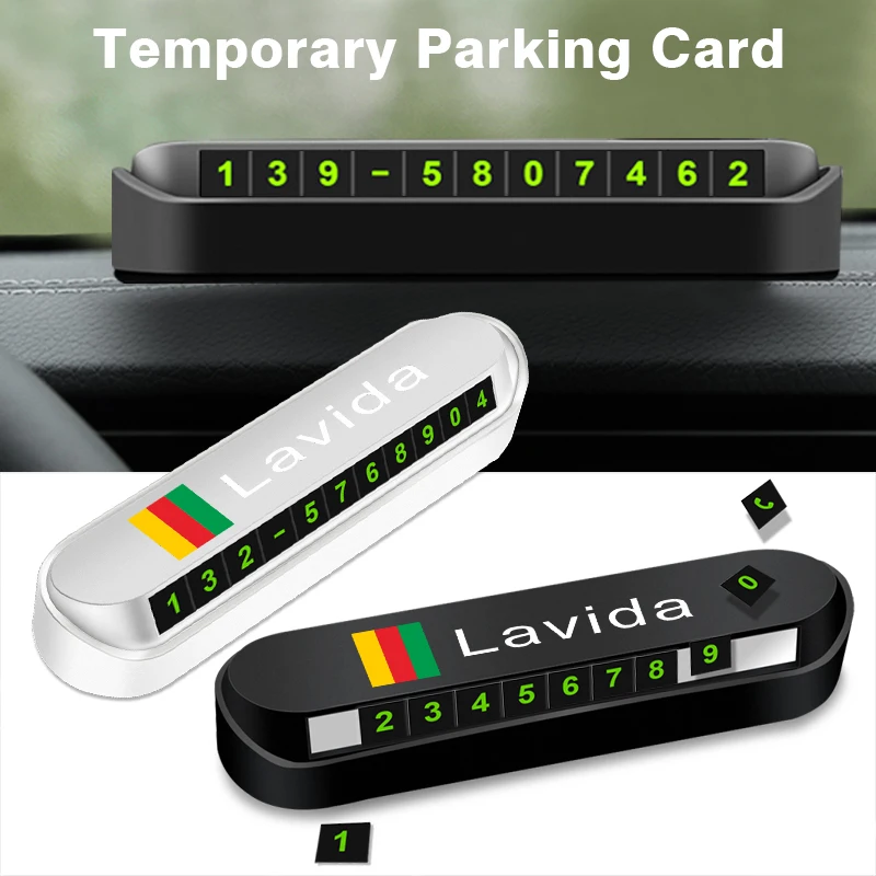 

1pcs Car styling Car Temporary Parking Card Flip Phone Number Card Auto Goods For Volkswagen Golf T-ROC Cc POLO Scirocco Lavida