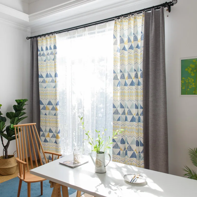 Роскошные современные шторы JIANIW принт с геометрическим узором для спальни