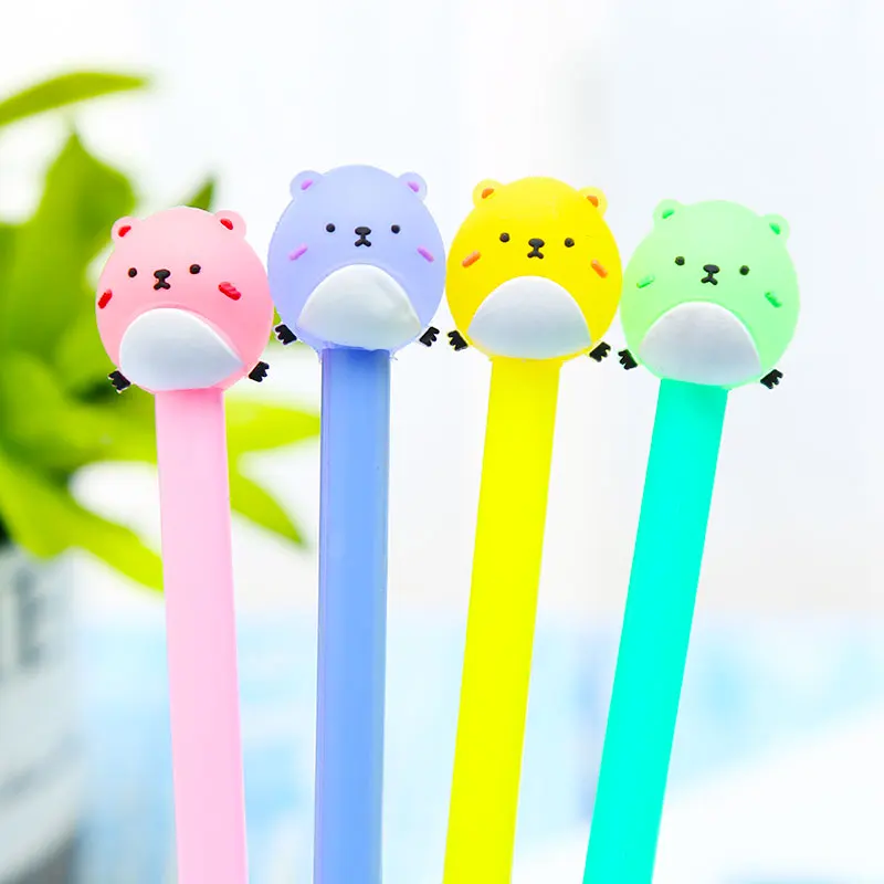 Креативная кавайная Желейная Ручка гелевая с медведем корейское аниме