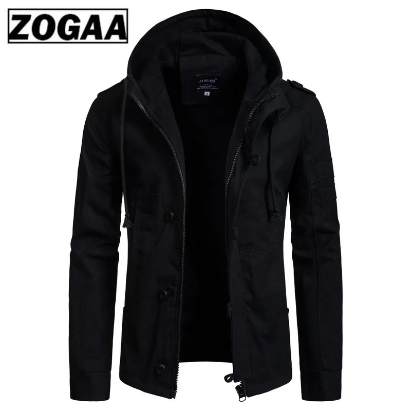 

Zogaa Brand Men Jacket Army Green Military Wide-waisted Coat Casual Cotton Hooded Windbreaker Jackets Overcoat Male 2020 New