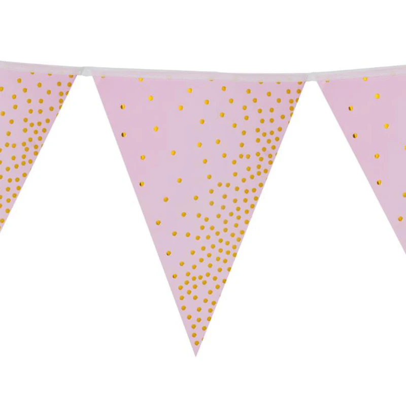 LINVIERLOVE 10 шт./упак. розовая золотая точечная бумага баннер на тарелке чашке для