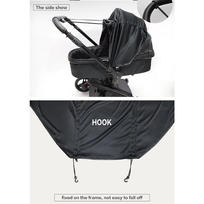 

T5EC Baby Sunshade Stroller Cover Waterproof UV Protection Canopy Sun Protector Sun Visor for Pram Pushchair