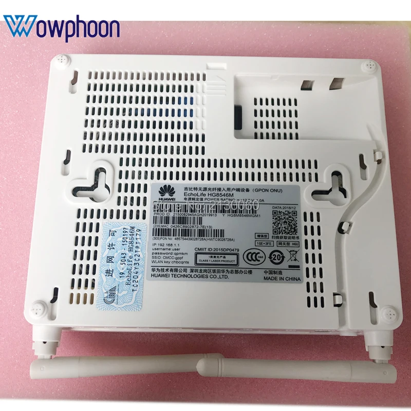 5Pcs/Lot Secondhand 99 New Huawei HG8546M GPON ONU ONT 2POTS+4FE+1USB+WiFi modem with English software Telecom Network Equipment | Мобильные