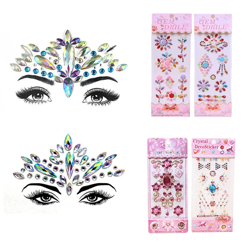 Красочные Стразы Кристальные наклейки для украшения лица мобильного телефона