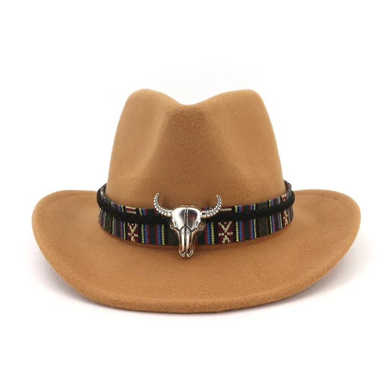 2019 Западный Ковбой шляпа шерсть полый Широкий Брим элегантный Cowgirl Джаз Конный