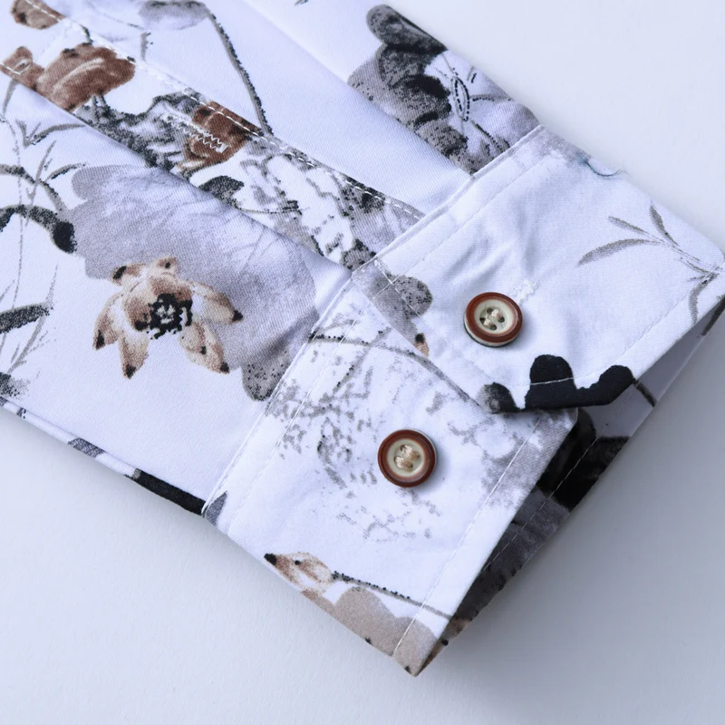 

Plus Size 5XL 6XL 7XL Men's Casual Flower Shirt 2021 Autumn New Hawaiian Long Sleeve Shirts Male Brand Clothes