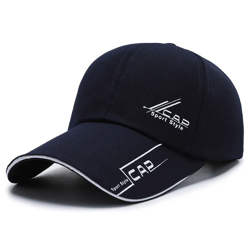 

Spring and autumn hat men's and women's sunshade baseball cap printed canvas double eaves cap adjustable long eaves