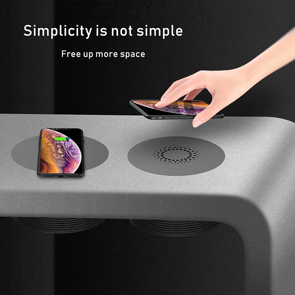 Беспроводная зарядная подставка зарядное устройство настольная мебель скрытое