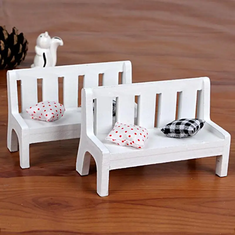 Современные Простые миниатюрные деревянные подушки Детские кукольные домики