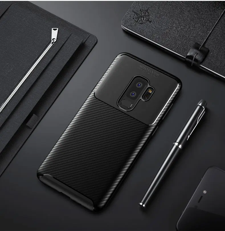 Чехол из углеродного волокна кремнезема для samsung Galaxy S9 Note10 Plus чехол ТПУ S9plus