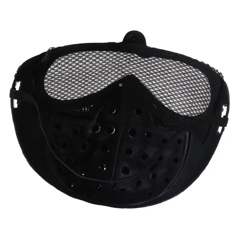 

Y166 Unisex Halloween Punk Devil Anime Mask Plastic Rivets Metallic Cosplay Costume