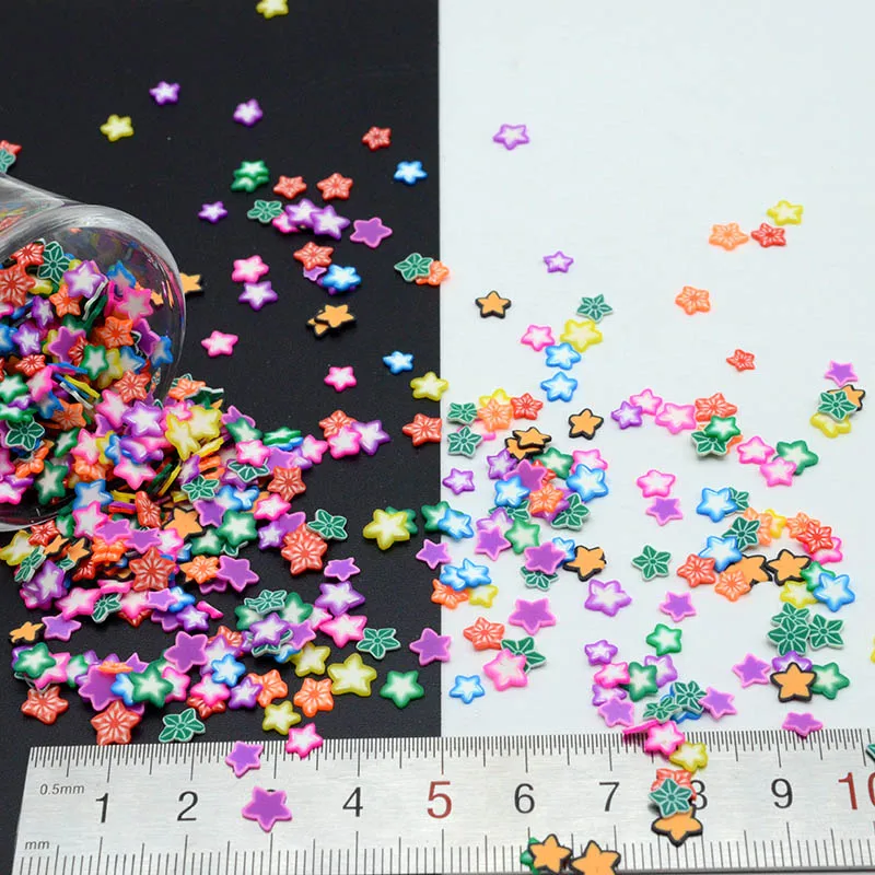 

100g/lot Polymer Clay Star Mix Sprinkles Lovely confetti for Crafts Making, DIY