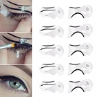 10 шт. трафареты для подводки глаз набор теней для век шаблон для кошачьейдымчатой глаз трафареты для подводки глаз руководство по нанесению макияжа простой набор инструментов