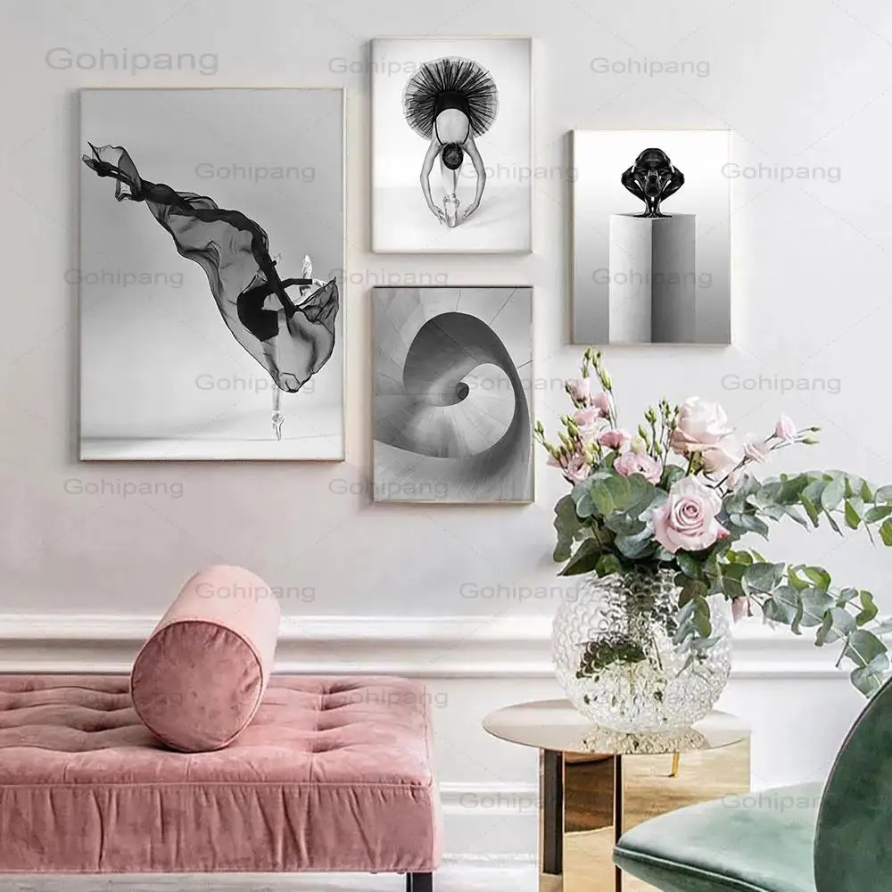 Картина на холсте элегантный балетный постер для танцев печать фото в