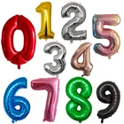Фольгированные воздушные шары, воздушные гелиевые цифры 32 дюйма, украшение для вечеринки на день рождения, детская игрушка, воздушный шар Globos воздушные шары