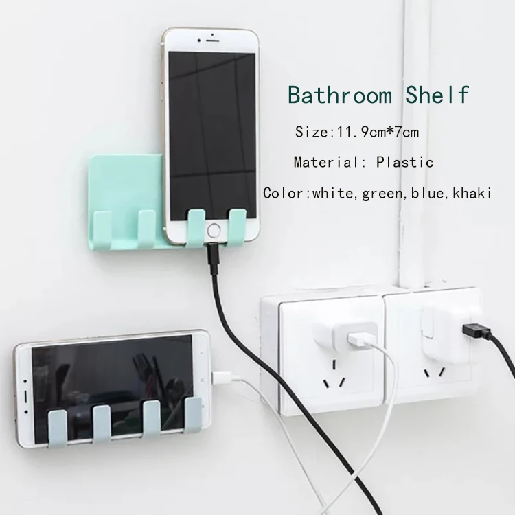 Держатель для мобильного телефона на стену в стиле Stick Up с 4 цветами для зарядки телефона с мобильного хука "Traceless Hook Receiving Hanger on".