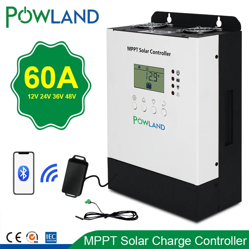New MPPT 60A Solar Controller 12V 24V 36V 48V Charger Regulator Max 150VDC Input Voltage RS485 Communication Port IP32 | Обустройство
