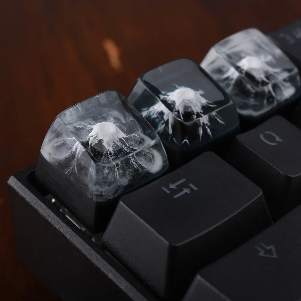 Вулканическое ремесло индивидуальный светильник-прозрачная смола SA Keycap подходит для игры механическая клавиатура Keycaps переключатель