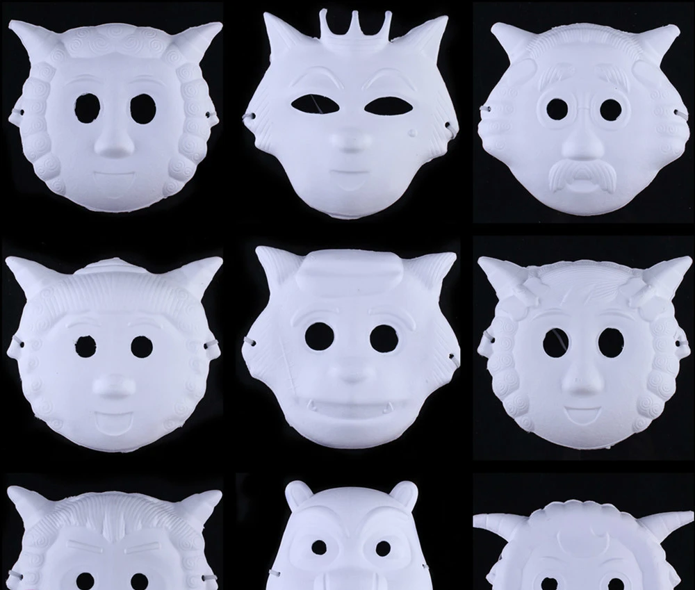 2 шт./лот Выходные туфли на выпускной белого раскрашенная маска DIY охраны