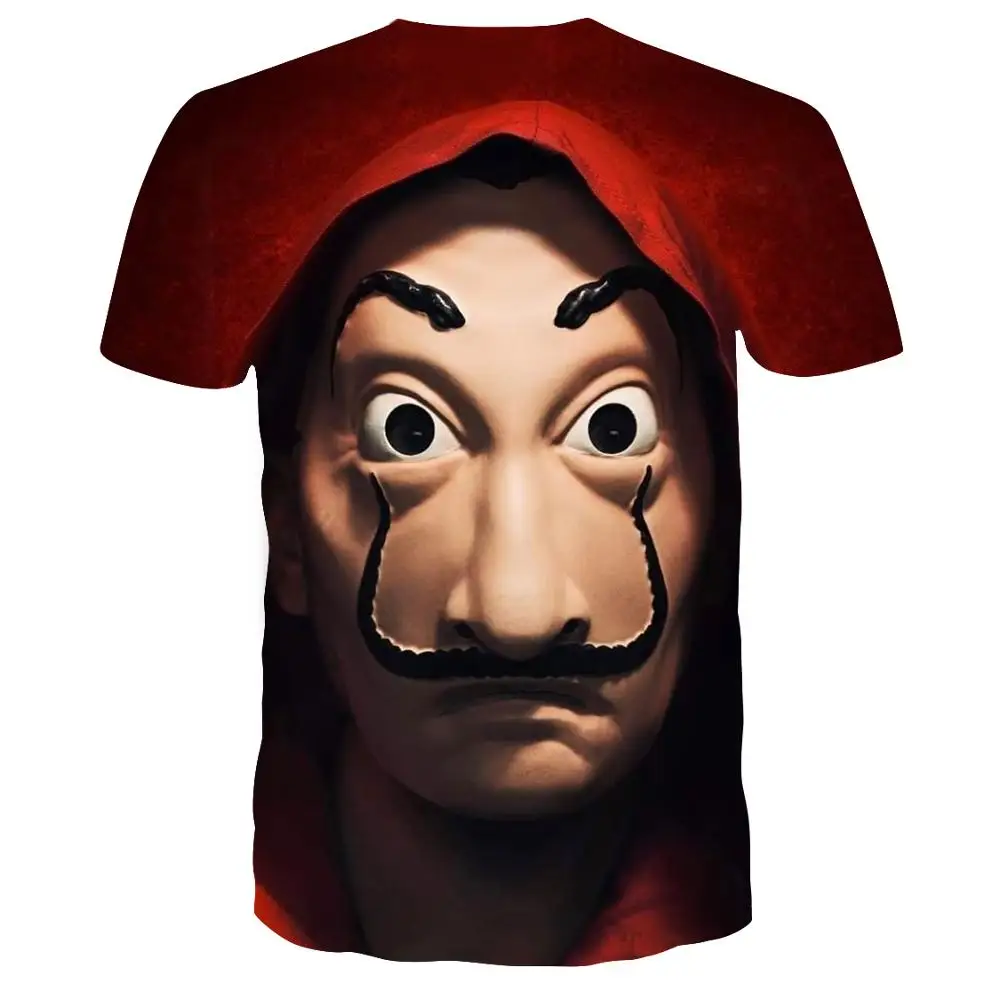 la casa de papel t shirt 3d print women men short sleeve sweatshirts money heist the paper house casual streetwear tops free global shipping