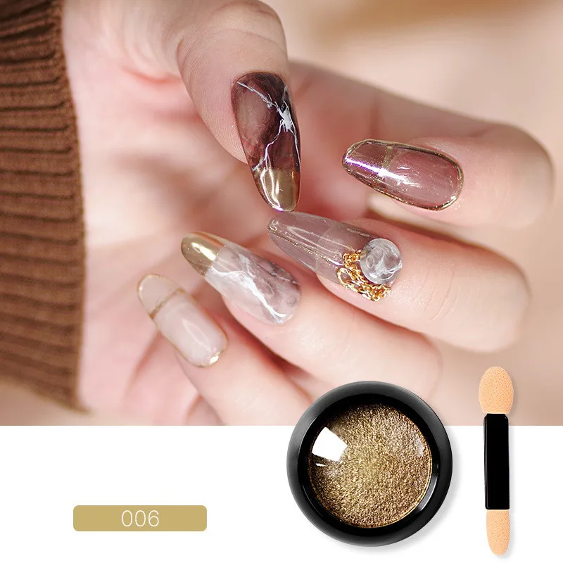 

Nail Art Solid Aurora Mirror Sparkling Powder Chrome Transparent Glitter Laser DIY Decoration Manicure Tools