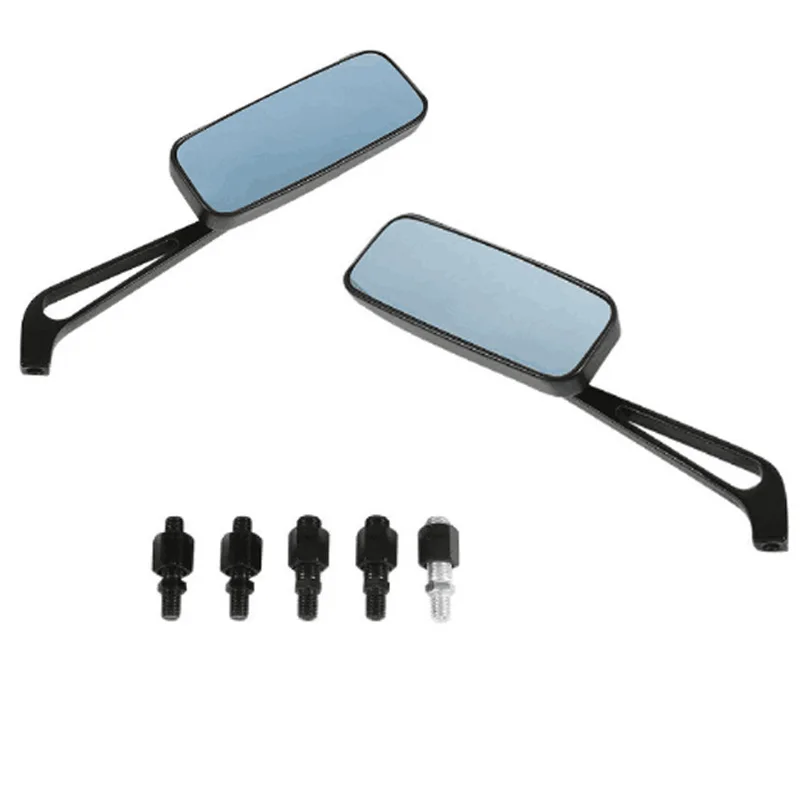 Черные 8 мм 10 мотоциклетные боковые зеркала заднего вида для Honda Yamaha Kawasaki уличные