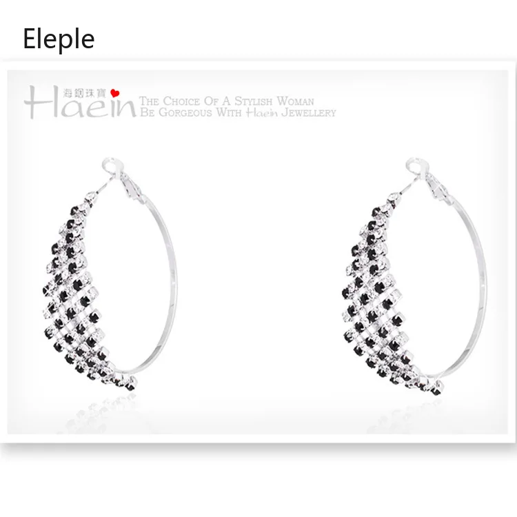 Элегантные модные серьги Icedout для ночных клубов женские черные белые циркониевые