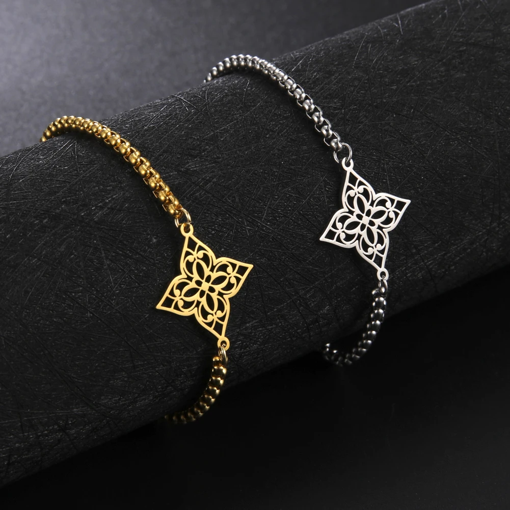 Фото Винтажные женские браслеты Skyrim из нержавеющей стали золотого цвета с