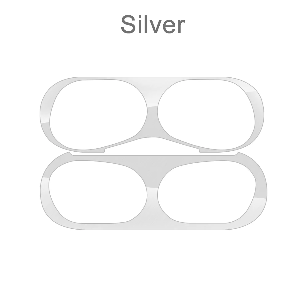 Airpods pro-silver Ультра тонкий защитный чехол металлическая пленка наклейка железная стружка золотое покрытие защита от пыли для AirPods/AirPod профессиональные наушники чехол - Цвет: Airpods pro-silver