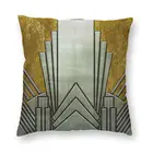 Винтажные Украшения, золотые геометрические Дизайнерские Наволочки для дивана, гостиной, абстрактные Геометрические Квадратные наволочки 40x40